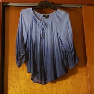 IZ Byer Blue Ombre Top
